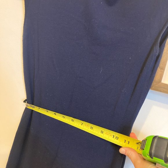 Jil Sander Asymmetrical Collar Bodycon Blue Knee-Length Dress S - Picture 9 of 11